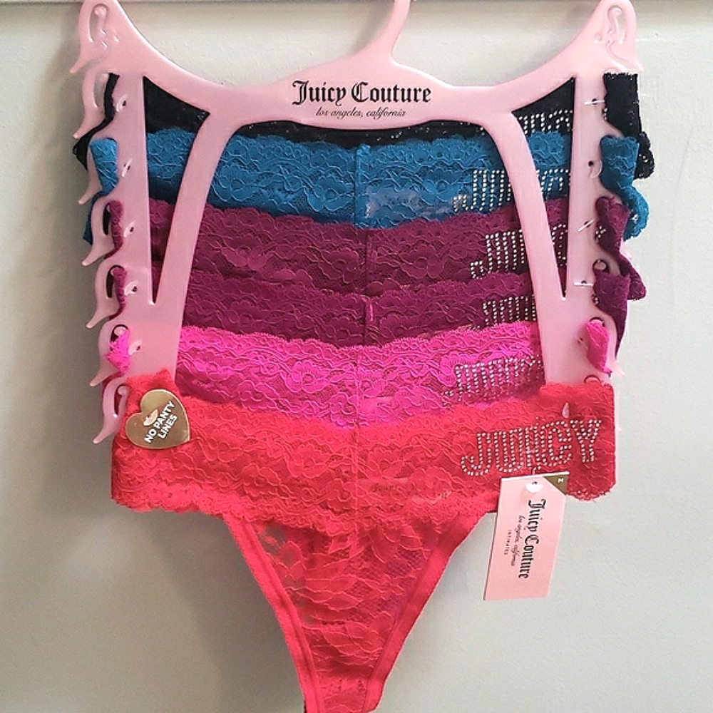 Juicy Couture Lace Thongs 6-pack  Size M